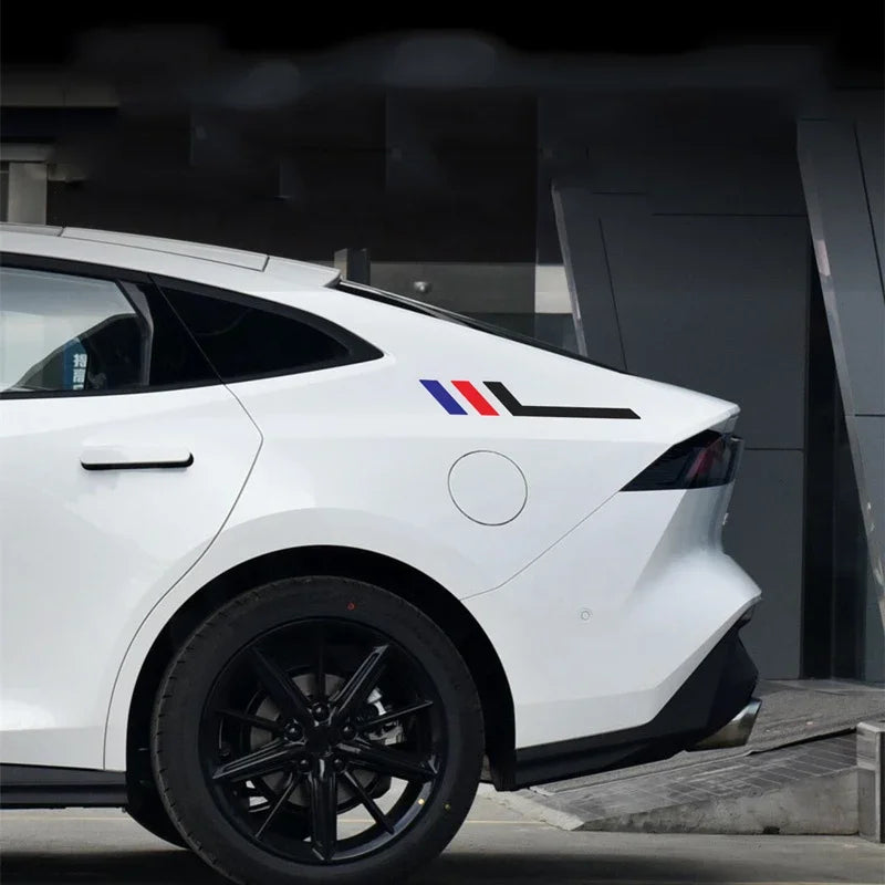 2PCS Set Body Stickers Side Wing Flower Modification Tail