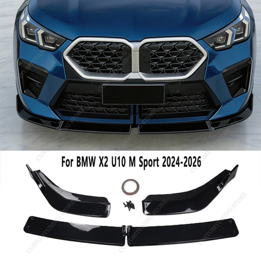 For BMW X2 IX2 U10 M Gloss Black Mp Front Bumper Splitter Lip