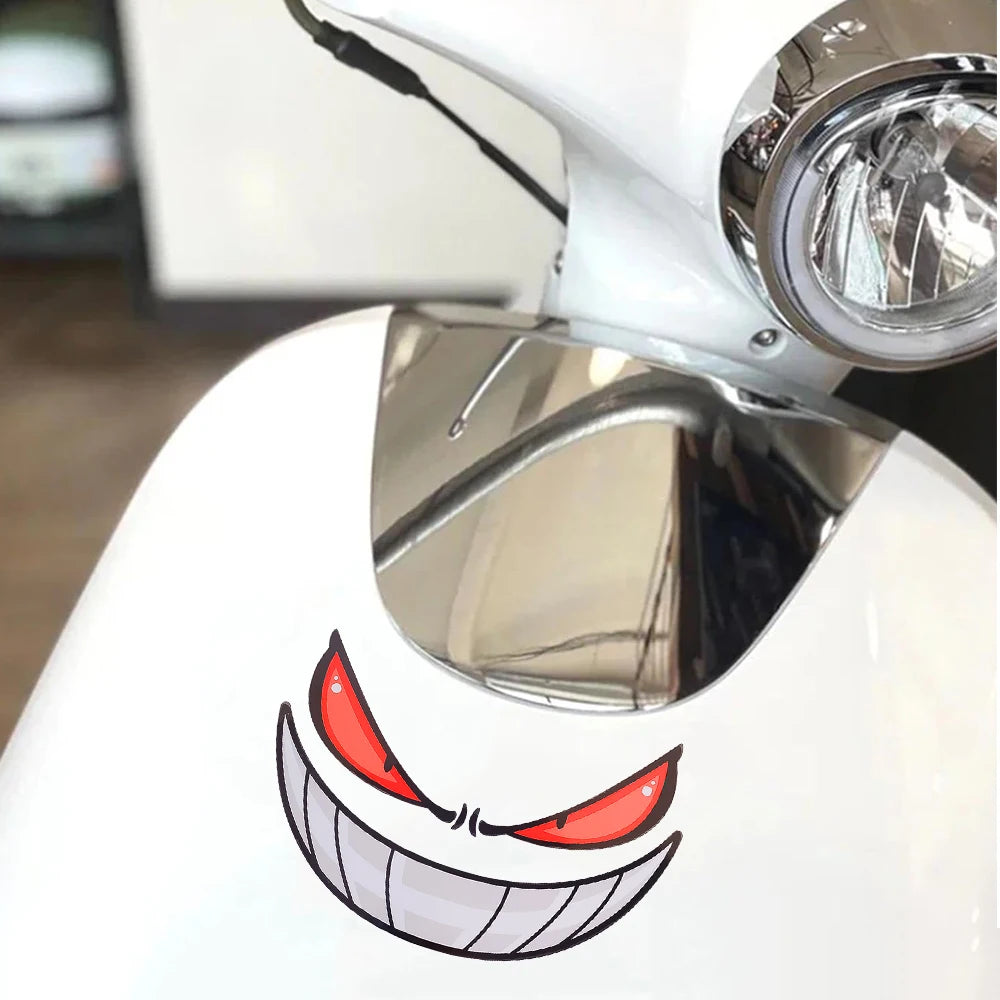 Unique Interesting Motorcycle Personalized Demon Eyes Stickers