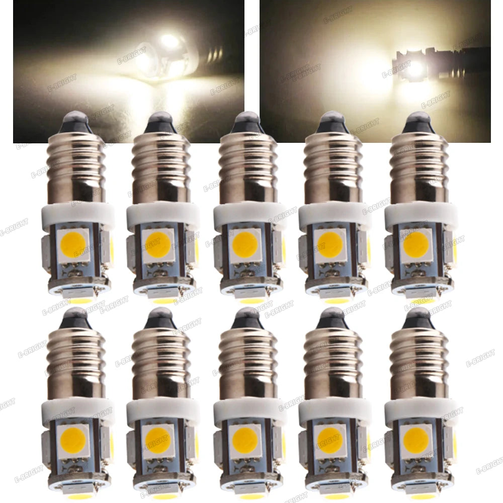 E10 Flashlight 10PCS Dc 6V 6.3v 5050 Smd Bulb