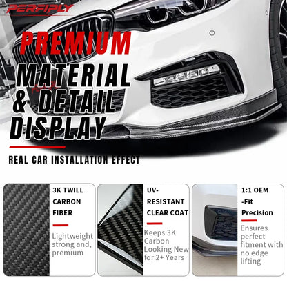For BMW 5 Series G30 G31 Real Dry Carbon Fiber Front Lip G38 Lci