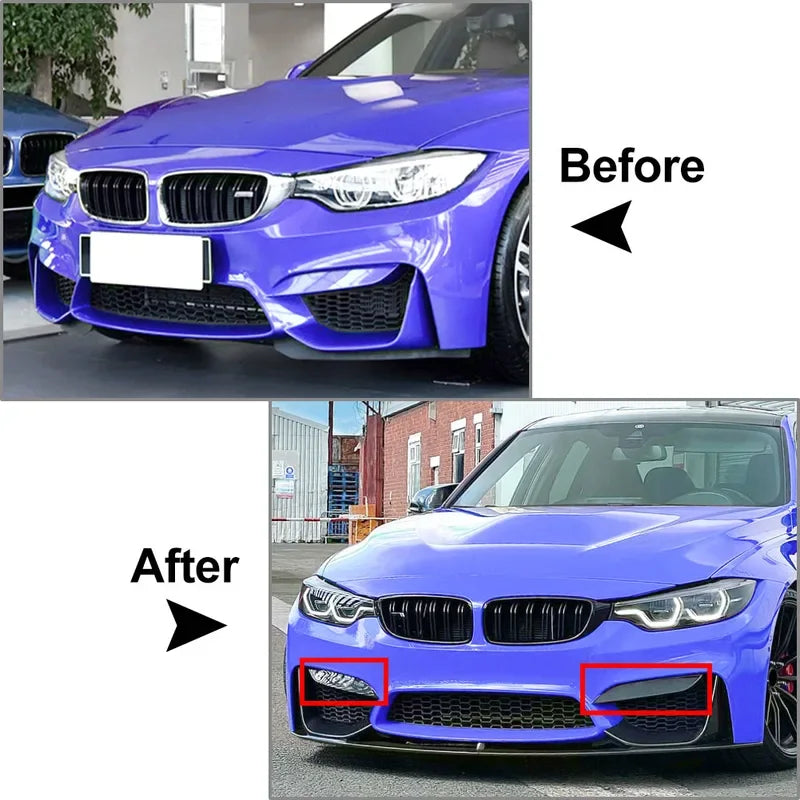 For BMW F80 F81 M3 F82 Front Bumper Side Splitter Spoiler Trim