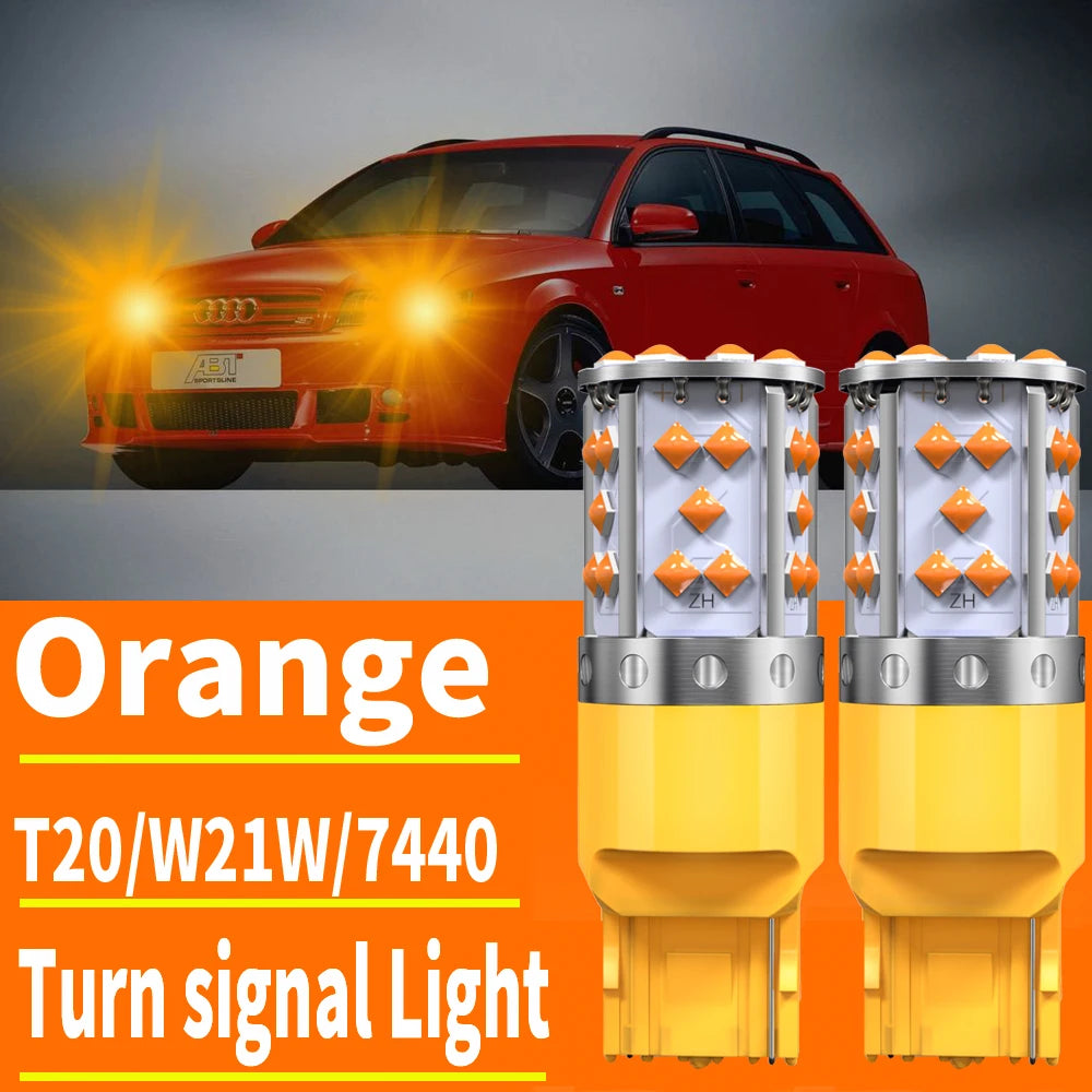 2PCS Super Bright T20 W21W wy21w 7440 7440NA Turn