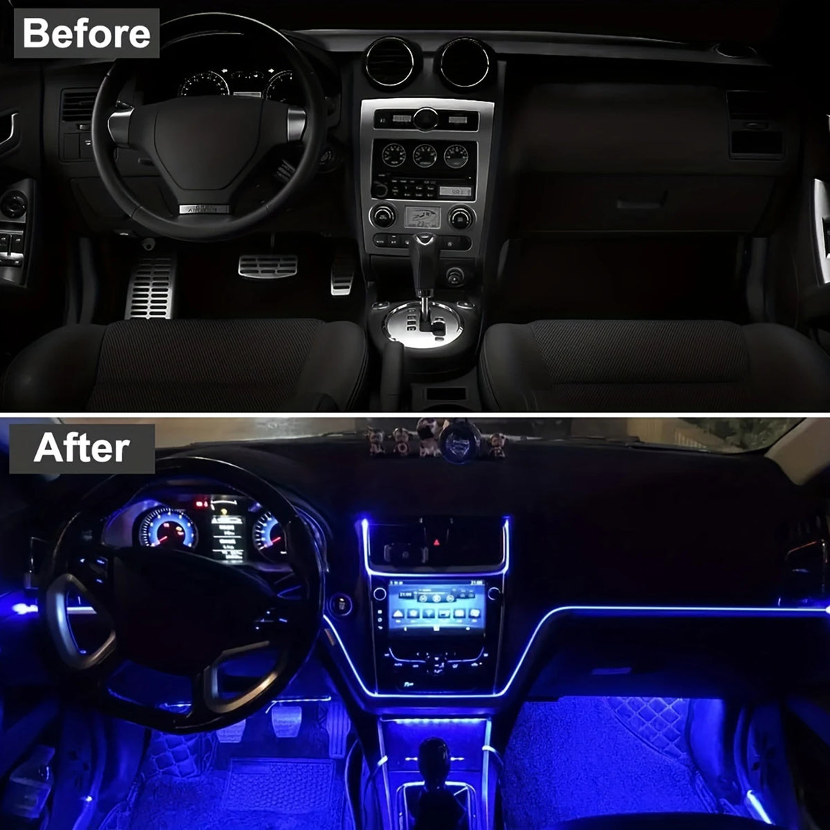 5M Neon Interior Lighting Strips 5V Flexible El Cold