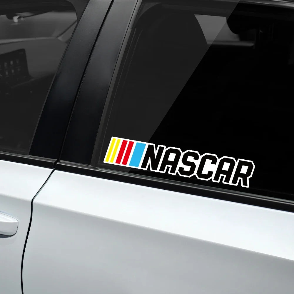 2PCS Nascar Racing Sticker Body Bumper Windows Motorcycle Laptop