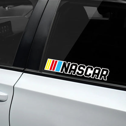 2PCS Nascar Racing Sticker Body Bumper Windows Motorcycle Laptop