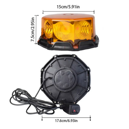 For Construction 1PCS Cob Rooftop Strobe Beacon Magnetic Base