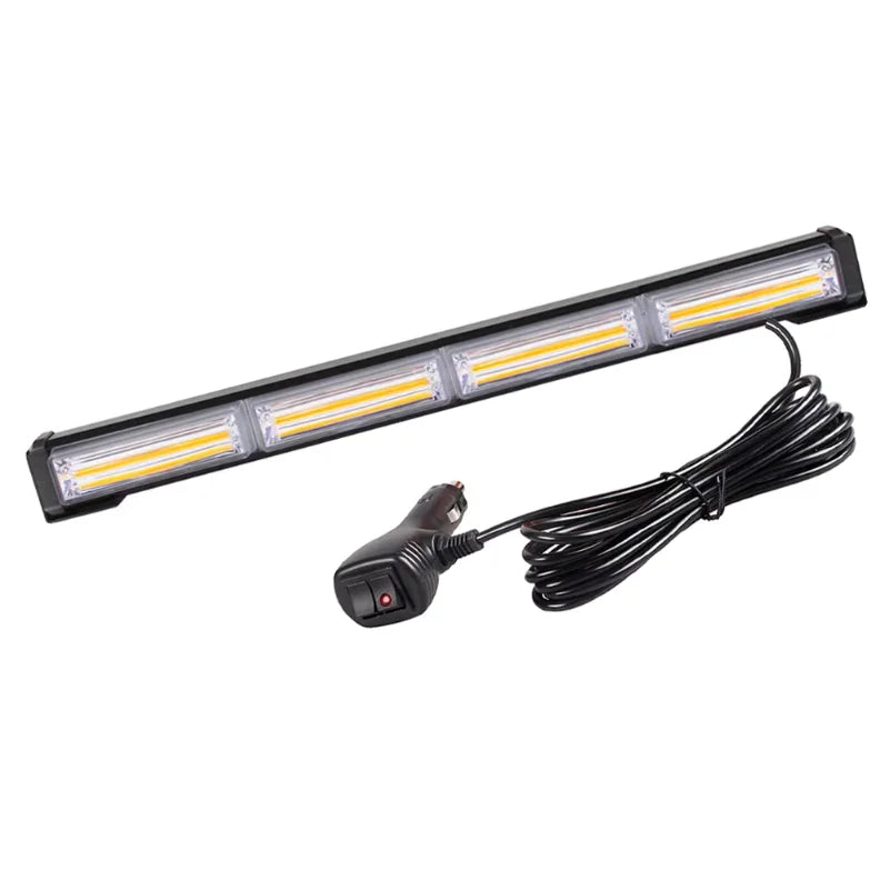 Cob Amber Signal Traffic Adviser Emergency Strobe Bar Yellow