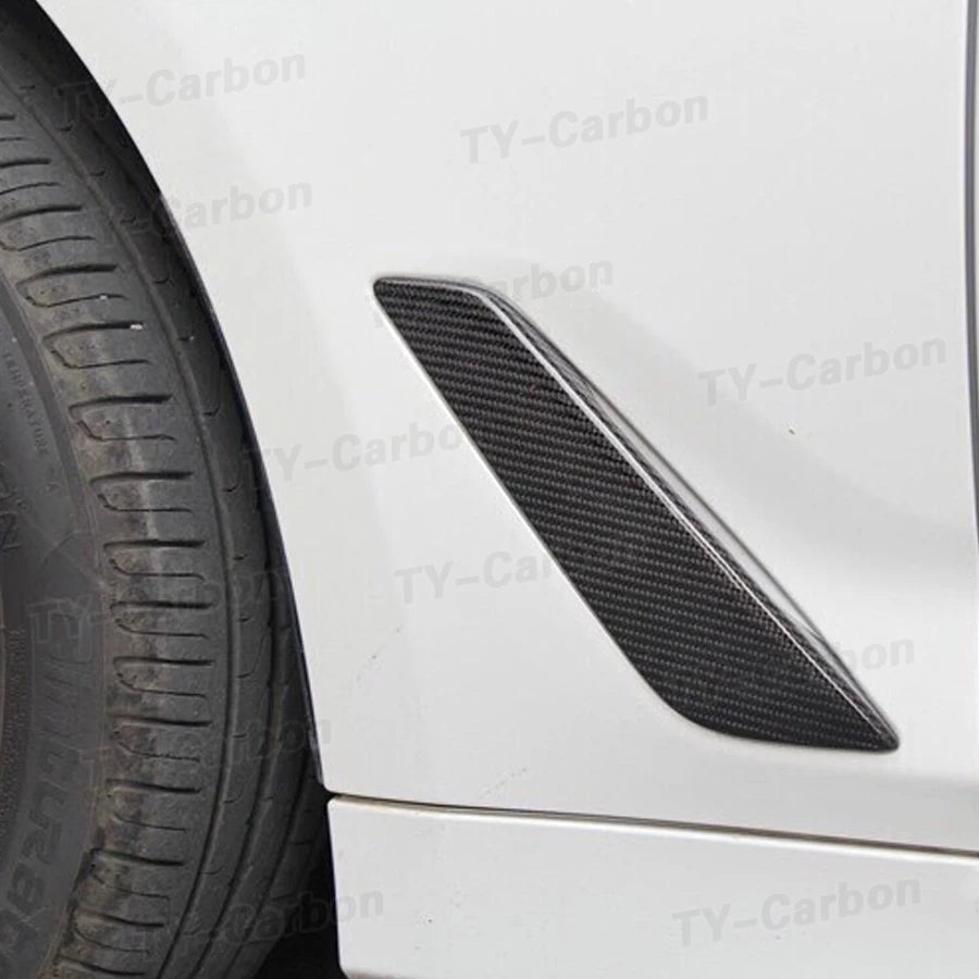 For BMW 5 Series G30 G31 Real Dry Carbon Fiber Side Fender Trim