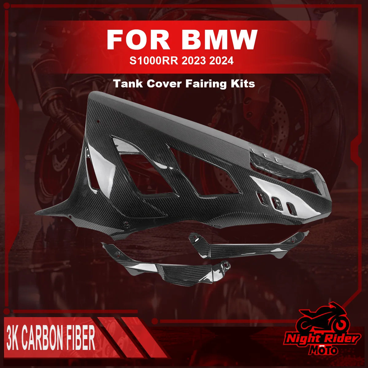 For BMW S1000RR 2023 2024 Carbon Fiber Belly Pan Motorcycle