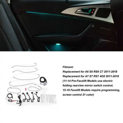 For Audi A6 A7 C7 2011‑2018 Interior Upgrades Color Ambient