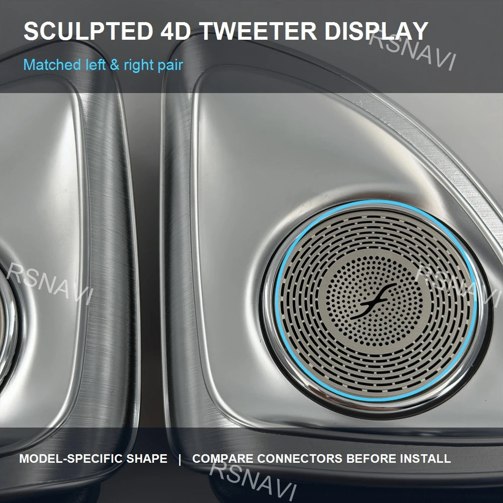 4D Rotating Tweeter Speakers Ambient Lighting Compatible