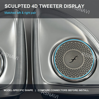 4D Rotating Tweeter Speakers Ambient Lighting Compatible