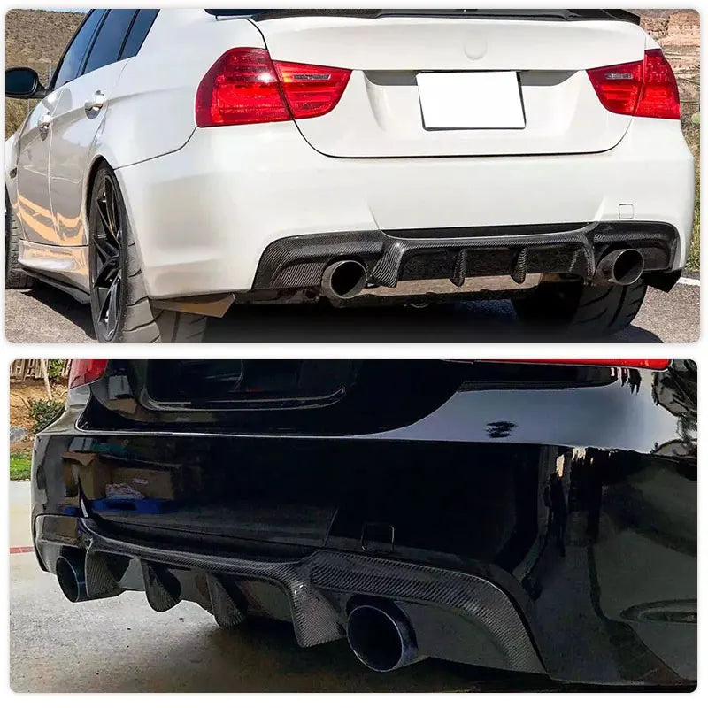 For BMW 3 Series E90 M Carbon Fiber Rear Bumper Diffuser Lip