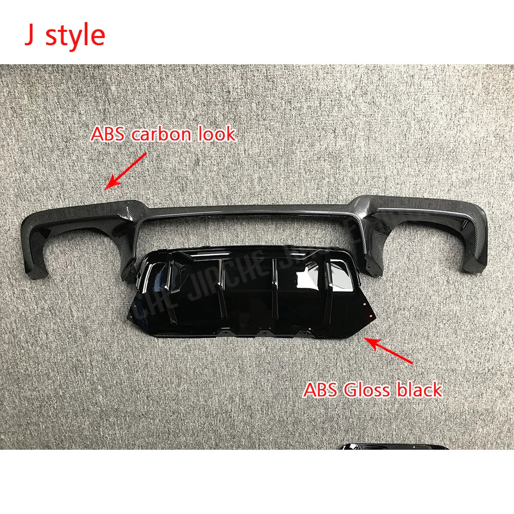 For BMW 5 Series F10 M ABS Rear Bumper Lip Diffuser Spoiler