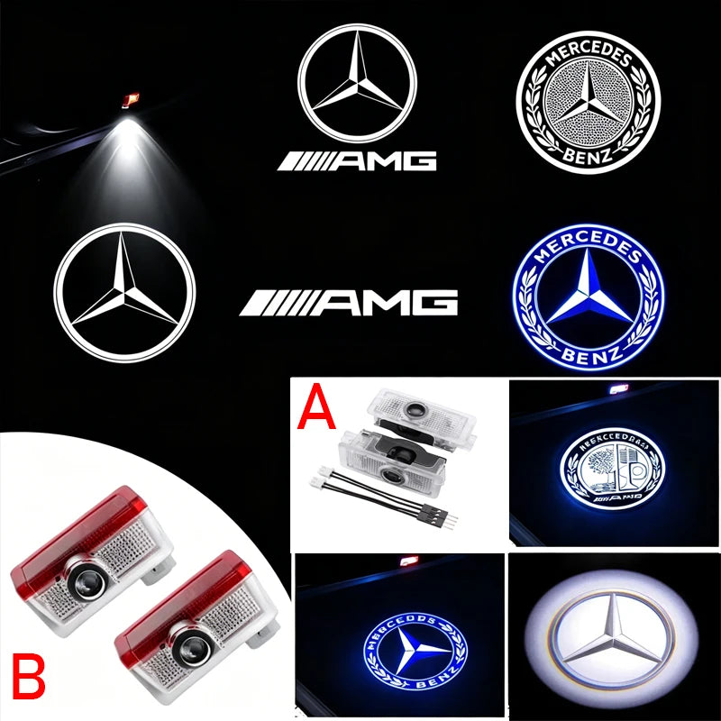 For Mercedes Benz W212 W205 Amg 2PCS Welcome Projector Door Ml