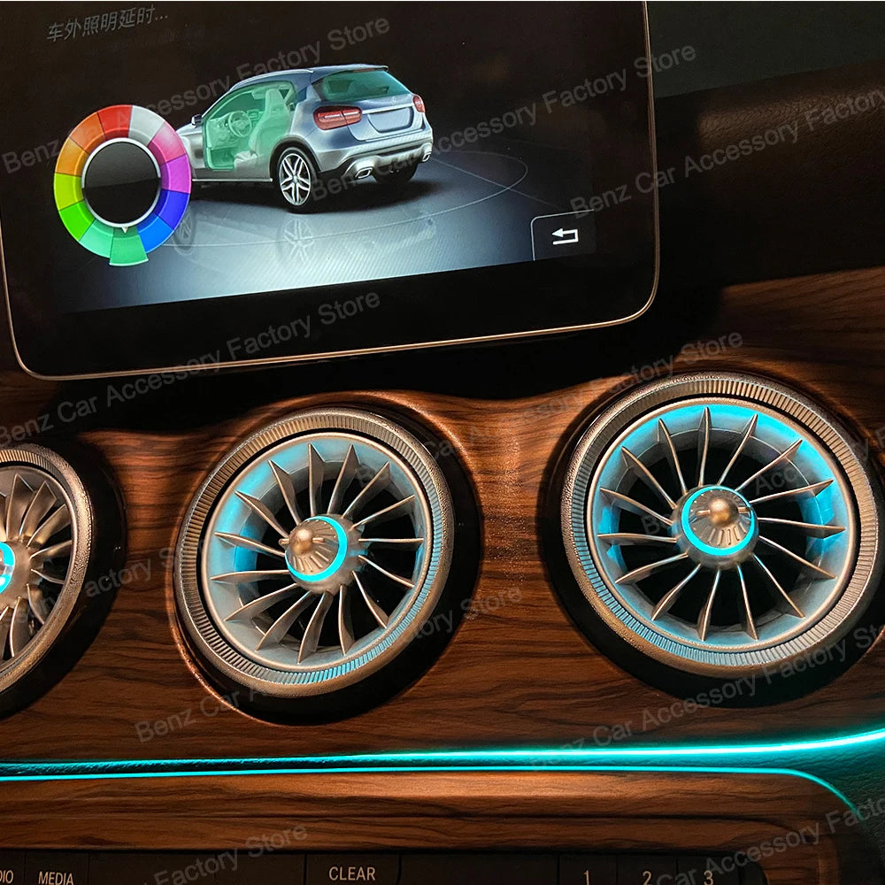 For Mercedes-Benz Amg A B Cla 12-color Air Vent Turbine