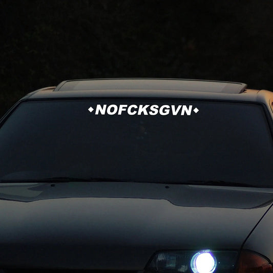 Nofcksgvn Front Window Sticker Windscreen Motorsport Bumper