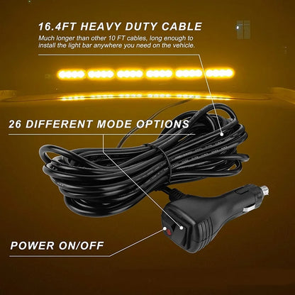 29.5 Strobe Bar Traffic Signal Emergency Warning Flashing Amber