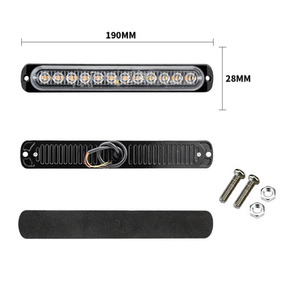 1PC 2PCS 4PCS Stroboscopes Strobe 12 Flash Truck 12-24v