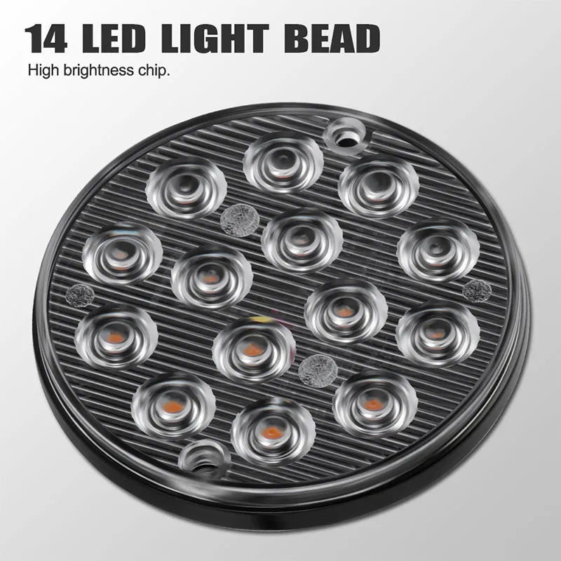 Strobe Round 12V 24V Reverse Tail Brake Flash Warning