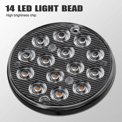 Strobe Round 12V 24V Reverse Tail Brake Flash Warning