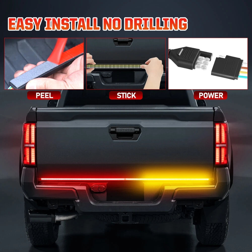 For Pickup 12V Inch Brake Turn Signal Warning Strip Truck Rear
