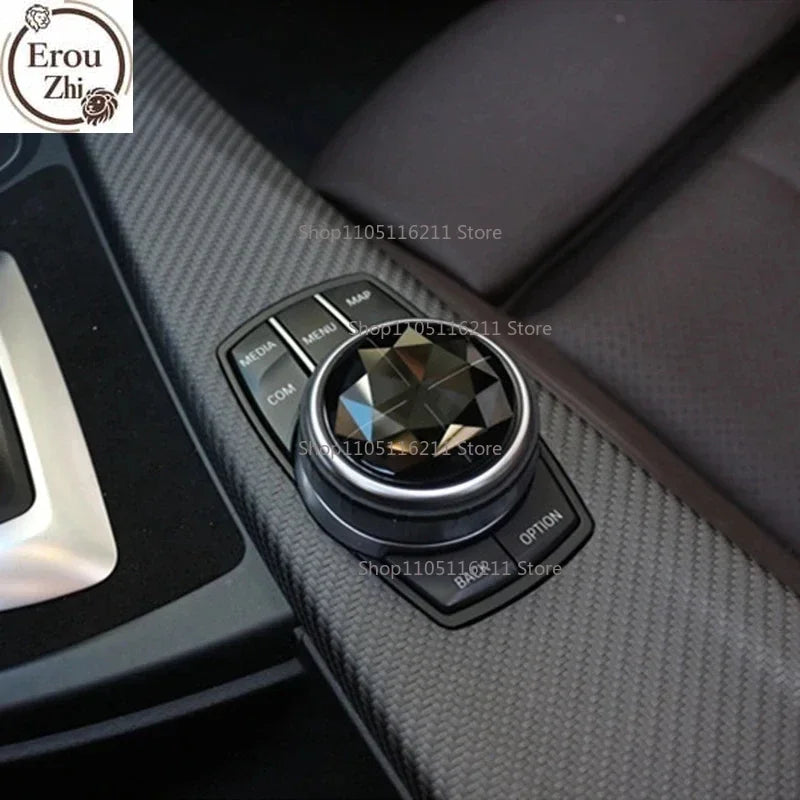 For BMW 1 3 5 6 1PC Multi Media Knob Cover Multimedia Button