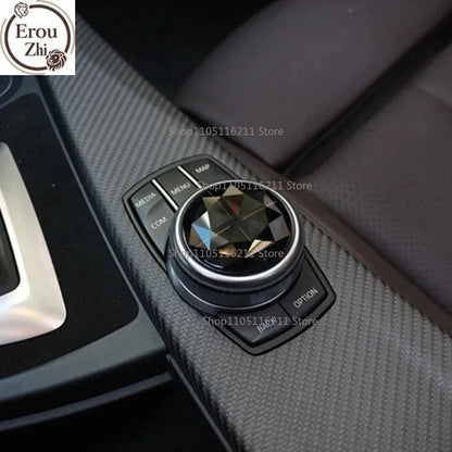 For BMW 1 3 5 6 1PC Multi Media Knob Cover Multimedia Button