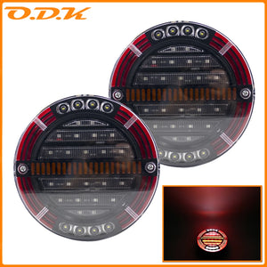 2PCS 5.3 Round Trailer Tail Brake Drl Flow Turn