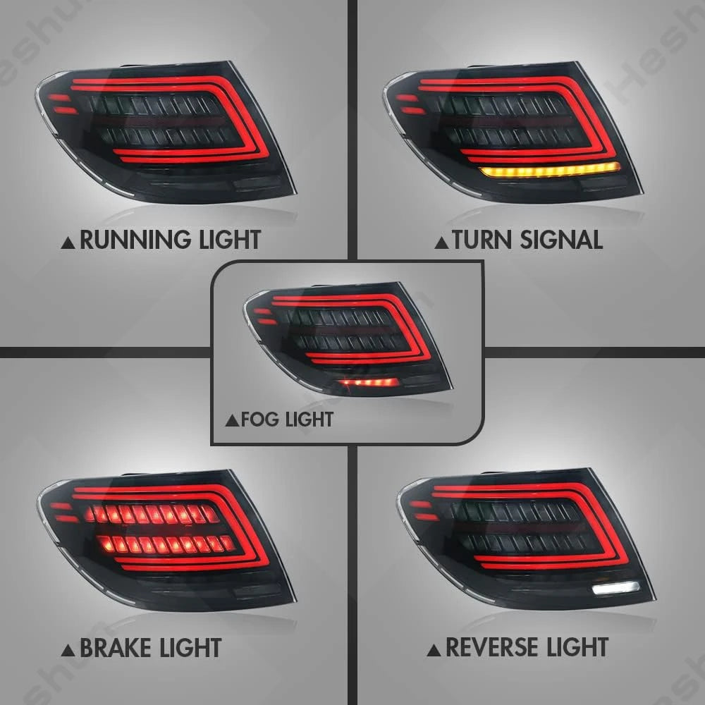 For 2007 - 2014 Mercedes W204 Pair Taillights C180 C200 C63 C250