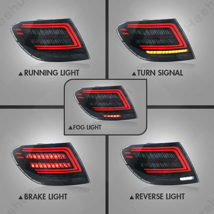 For 2007 - 2014 Mercedes W204 Pair Taillights C180 C200 C63 C250