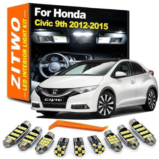 For Honda Civic MK9 9TH Ix 11PCS Bulb 2012 2013 2014 2015