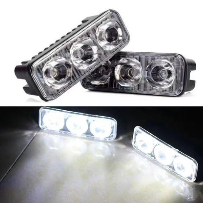 3LED Warning Waterproof Flashing 12V Headlight Super Bright SUV