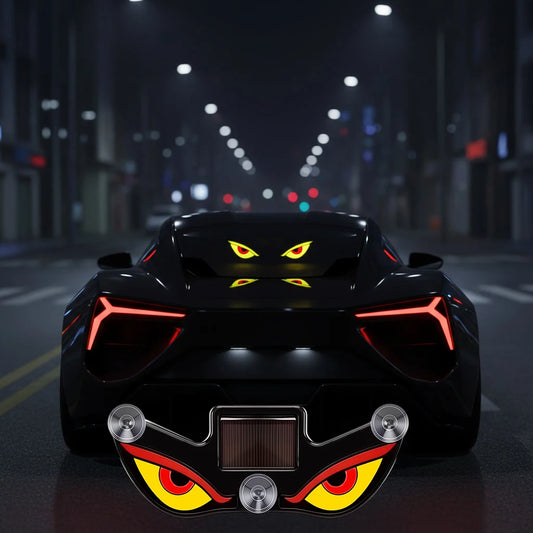 Windshield Devil Eyes Solar Warning Flashing Signal Indicator
