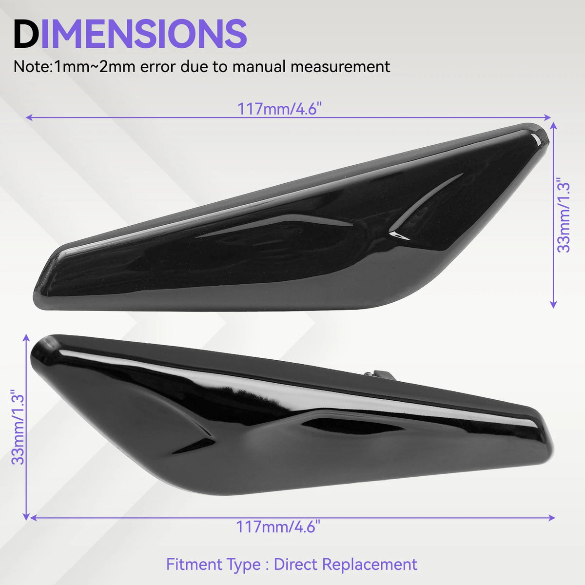 For BMW X3 X4 F25 F26 Front Left Right Fender Panel Side Marker