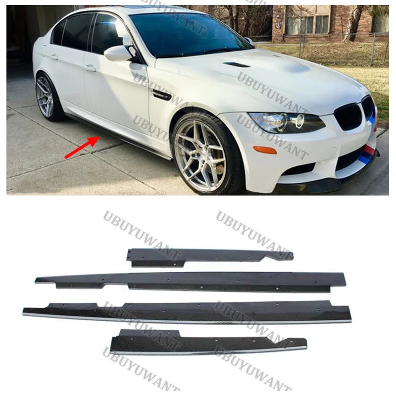 For BMW E90 E92 E93 M3 4-door 2005-2013 ABS Side Skirt Splitters