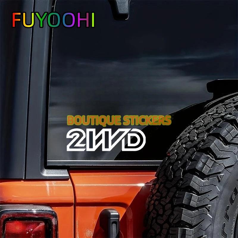 Fuyoohi Creativity Black White 2WD Vinyl Sticker Fashionable Rear