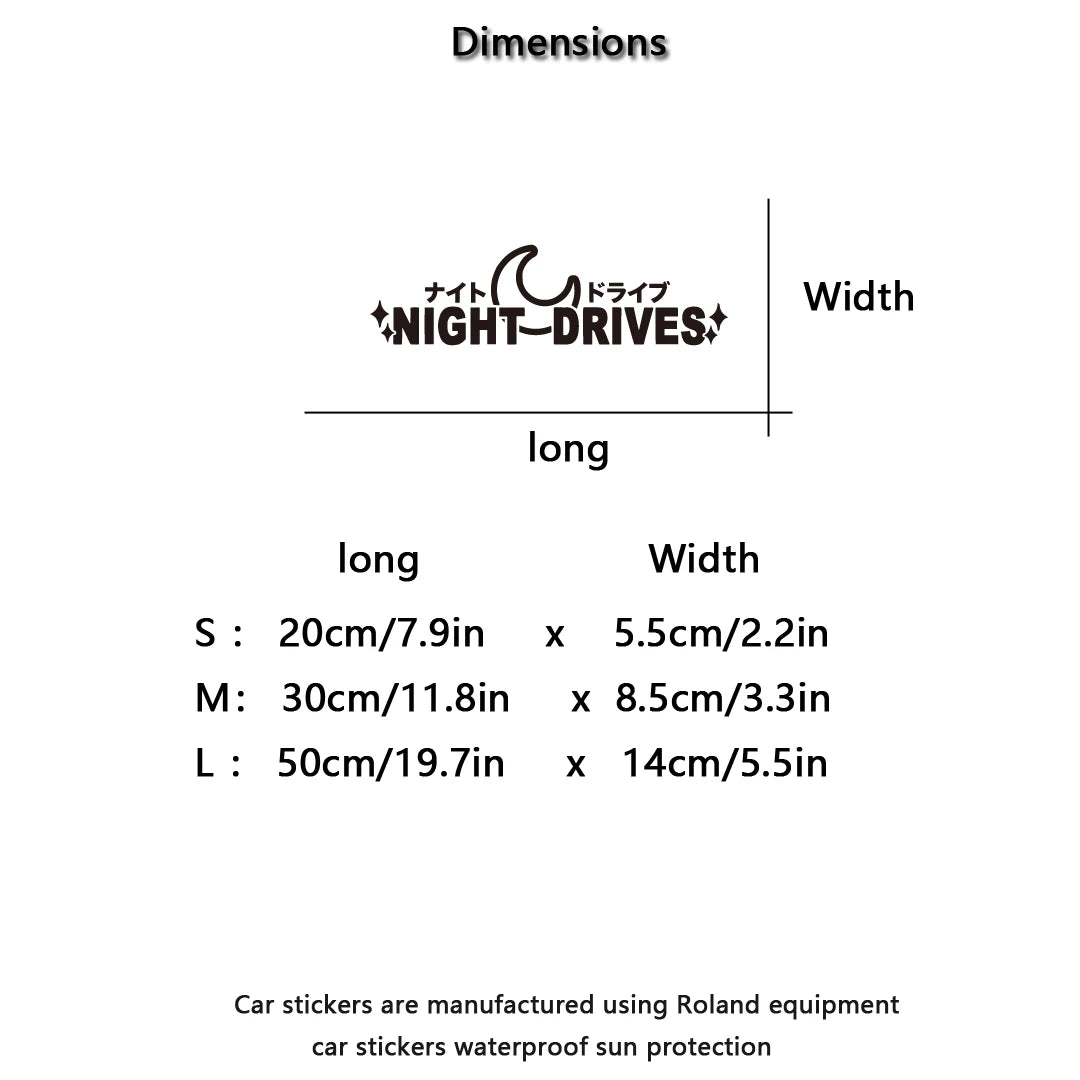 Night Drives Jdm Windshield Side Window Body Modification