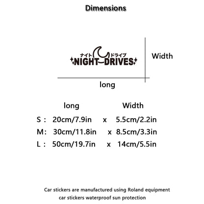 Night Drives Jdm Windshield Side Window Body Modification