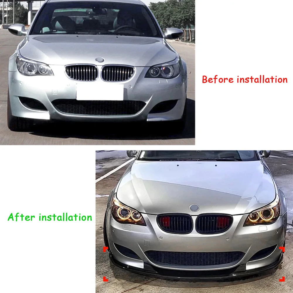 For BMW 5 Series E60 E61 Front Bumper Lip Spoiler M5 Protector