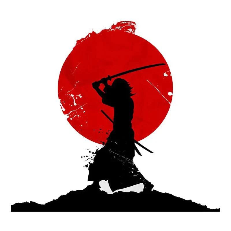Japanese Samurai Vinyl Sticker Occlusion Scratch Decal