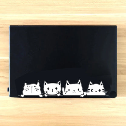 For Apple Macbook Decor Peeking Cat Vinyl Sticker Window Bumper