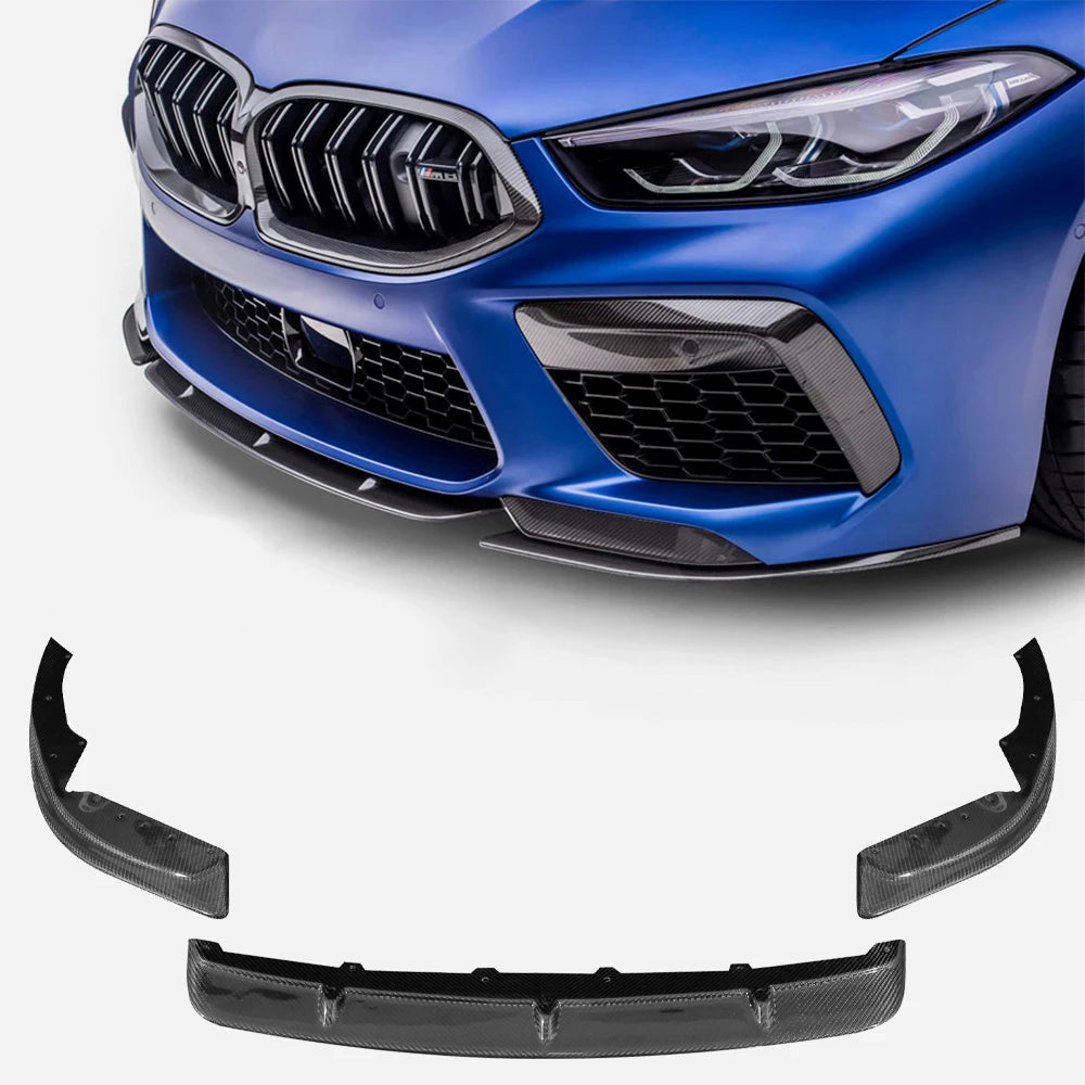 For BMW F91 F92 F93 M8 Real Carbon Fiber Front Bumper Lower Lip