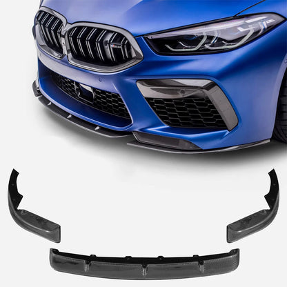 For BMW F91 F92 F93 M8 Real Carbon Fiber Front Bumper Lower Lip