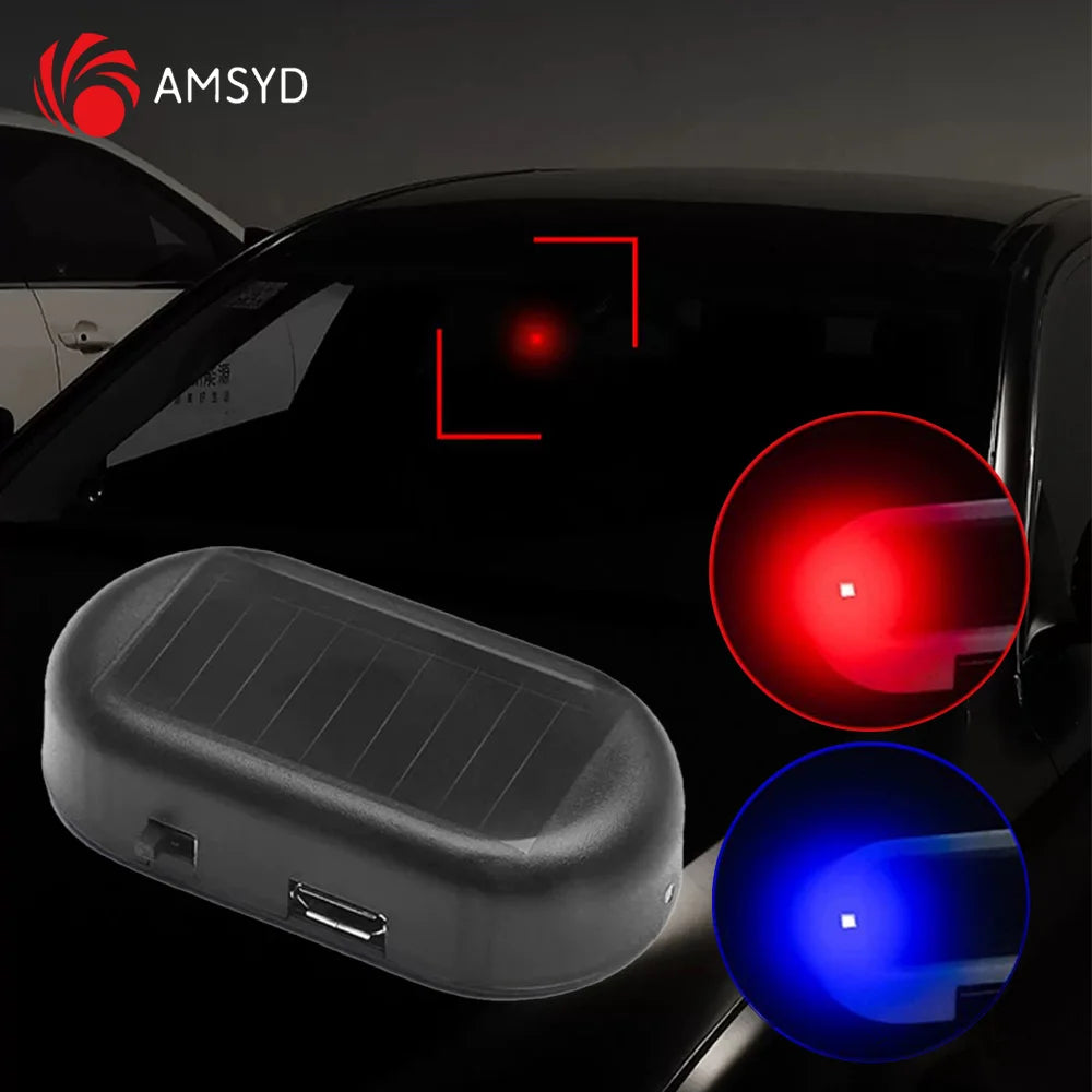 2PCS Fake Security Solar Powered Simulated Dummy Alarm Wireless