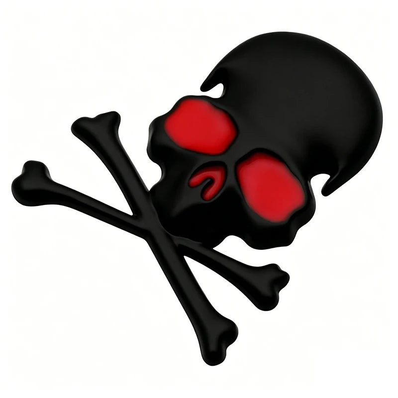 For BMW Jeep Audi Benz 1PCS 3D Metal Funny Skull Emblem Body