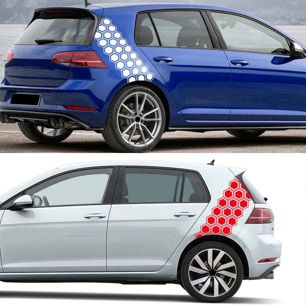 Hexagonal Honeycomb Pattern Vinyl Decal Waterproof Body Side
