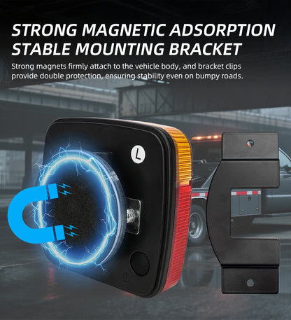 2PCS Set Trailer Truck Tractor Safety Warning Rear Tail