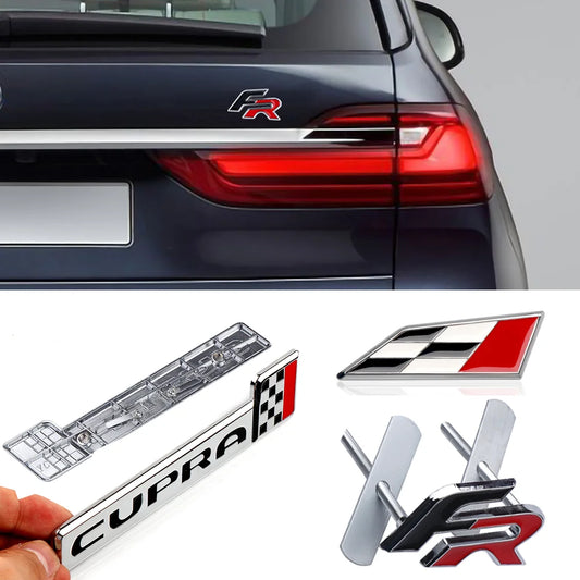 For SEAT Cupra Fr Leon Ibiza Metal Front Grille Emblem Stickers